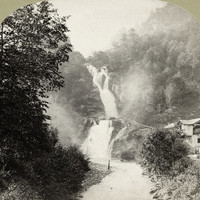 Chute inferieure du Reichenbach par England en 1863