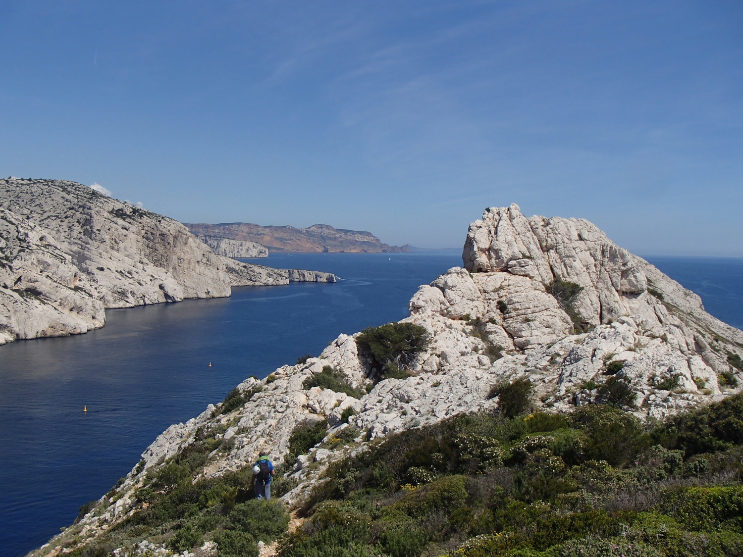 La vue sur la crête coté calanque
