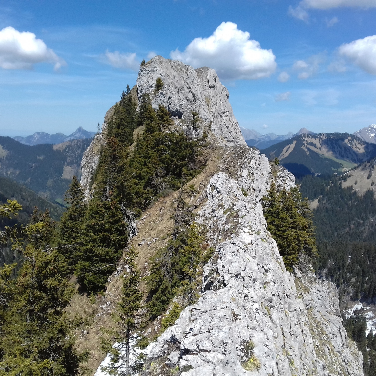 Fin de la partie centrale de l'arête