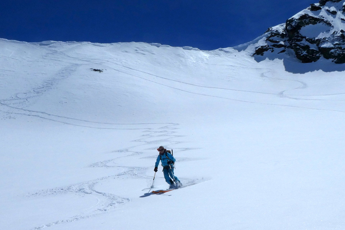 Descente sur le glacier des Sources de l'Isère