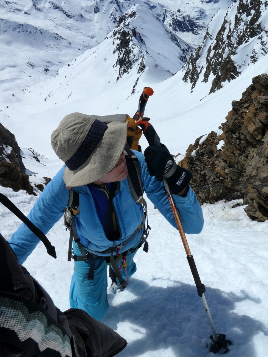 Dans le couloir du milieu au Pas du Bouquetin