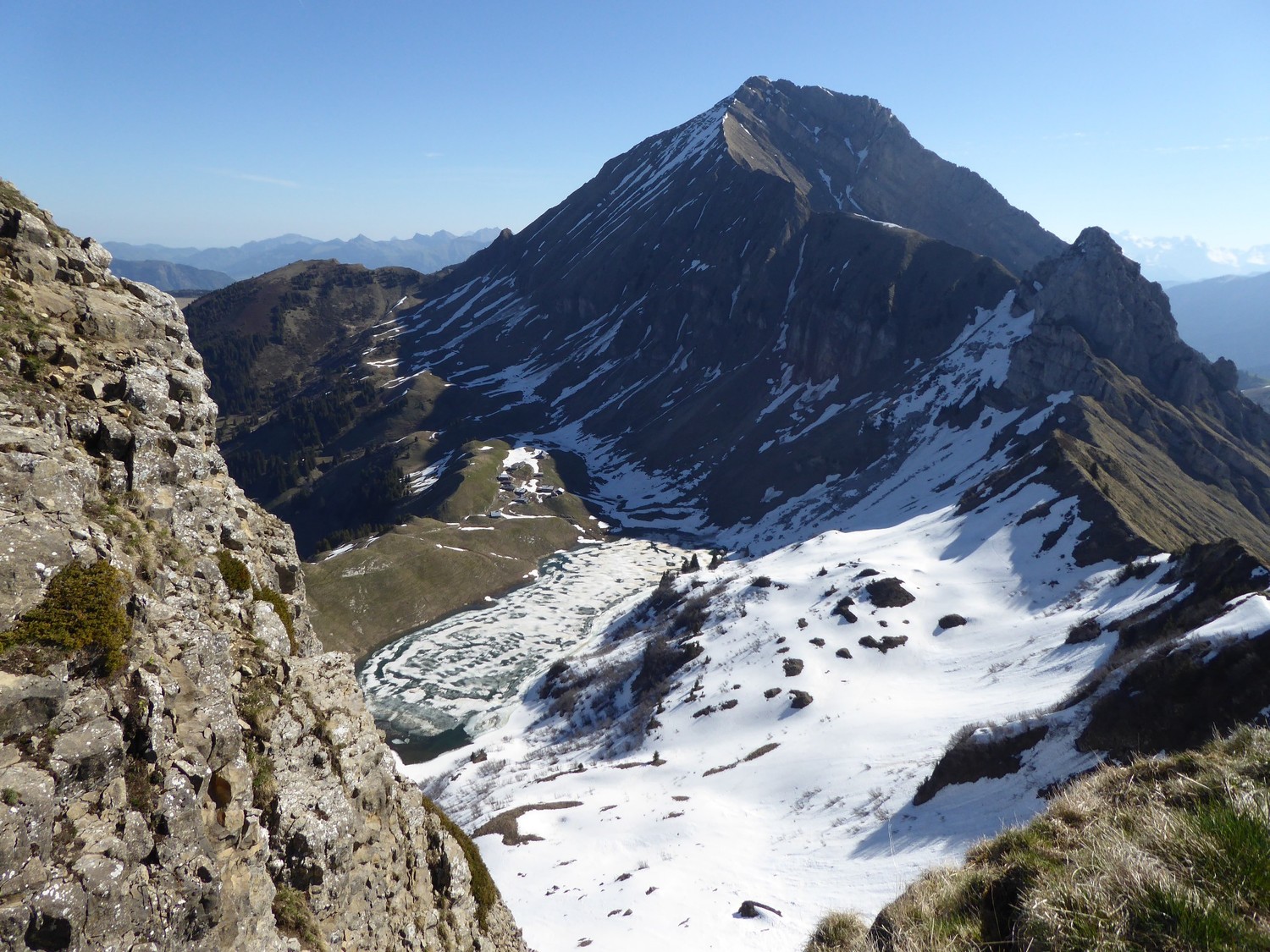 en montant à l'aig Verte