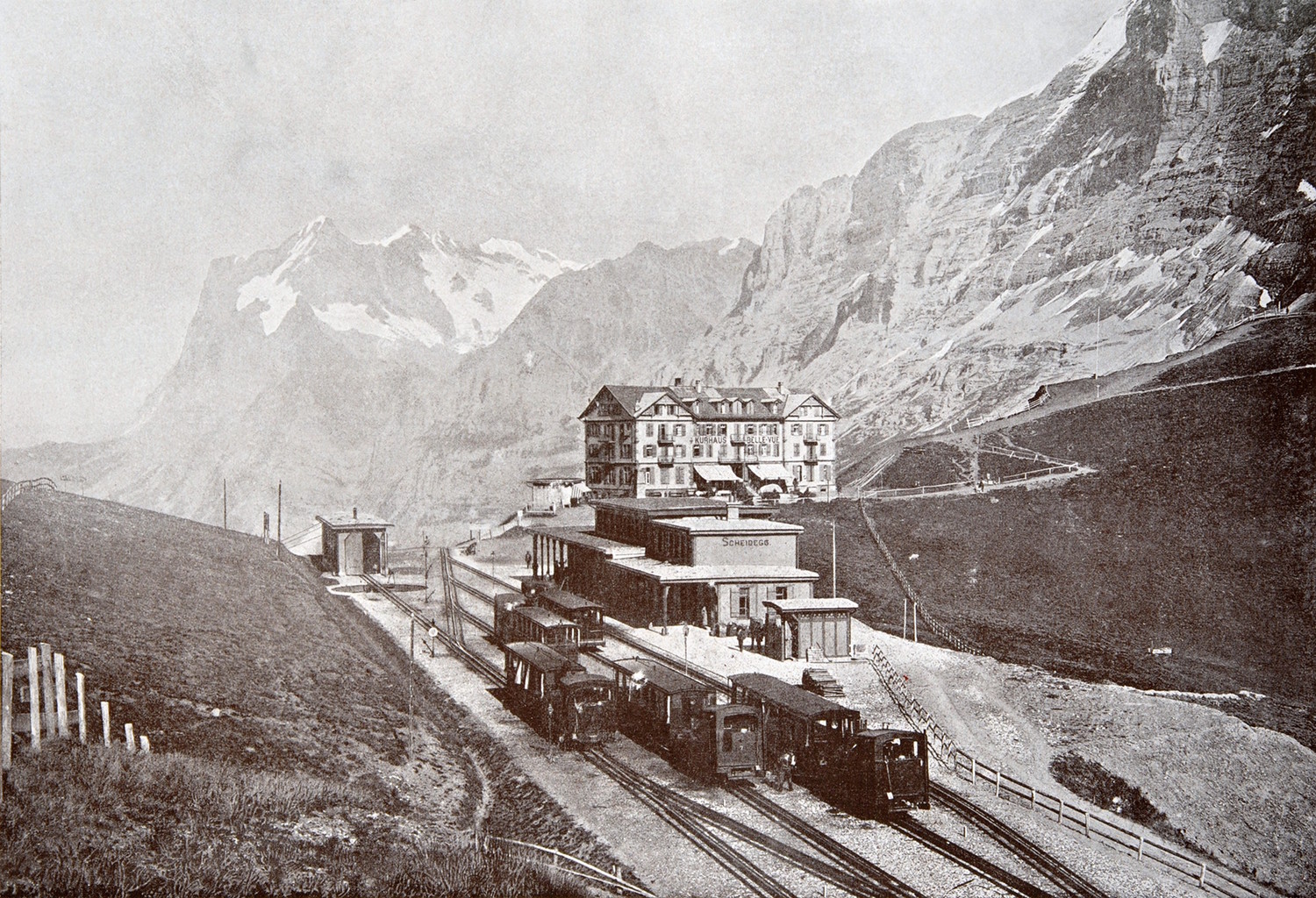Kleine Scheidegg et Wetterhorn en 1900