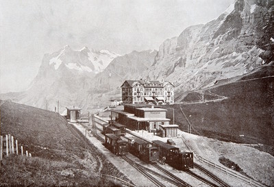 Kleine Scheidegg et Wetterhorn en 1900 par Neurdein