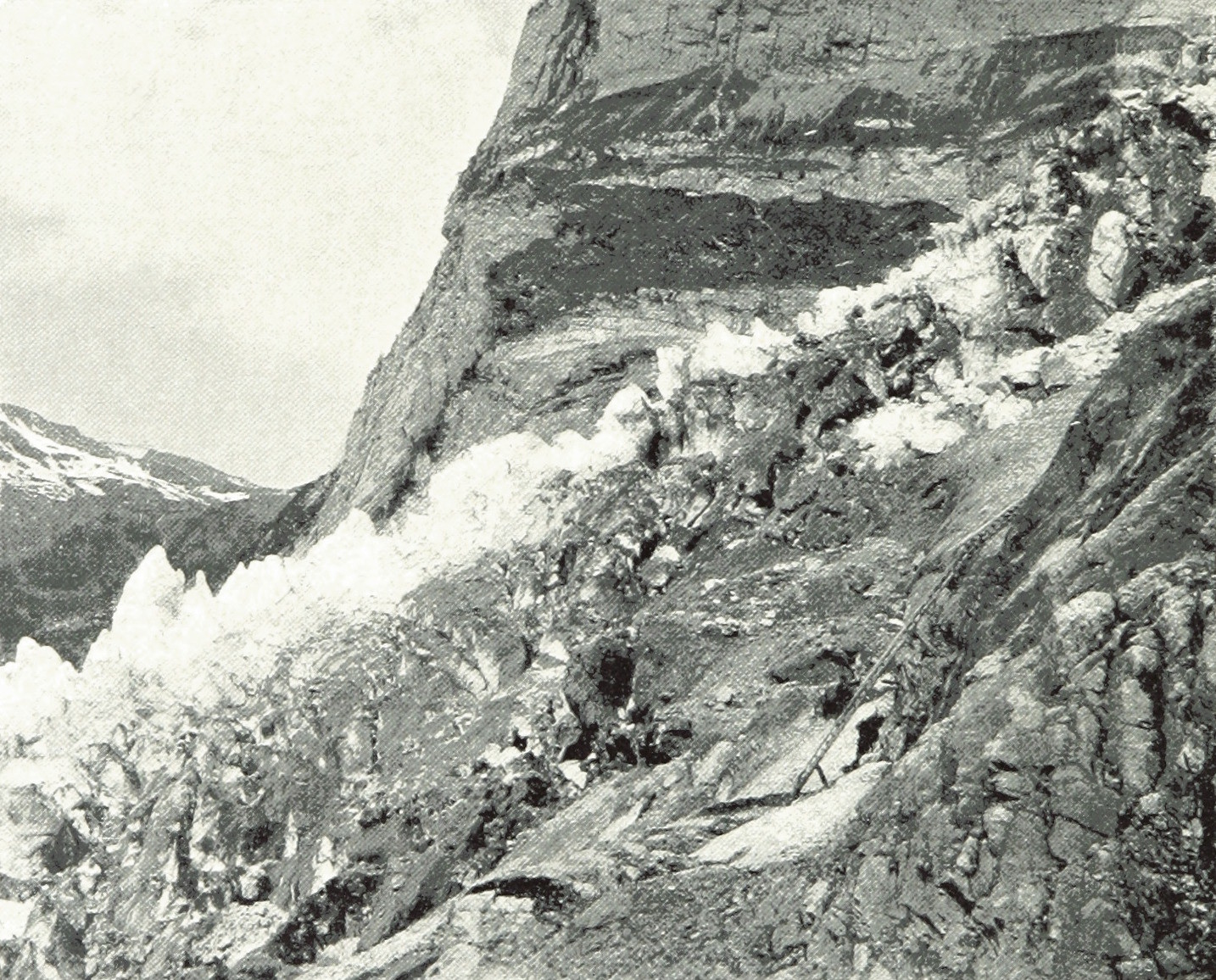 Glacier supérieur de Grindelwald par Theodor Wundt en 1898