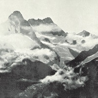 Schreckhorn et Lauteraarhorn par Theodor Wundt en 1898