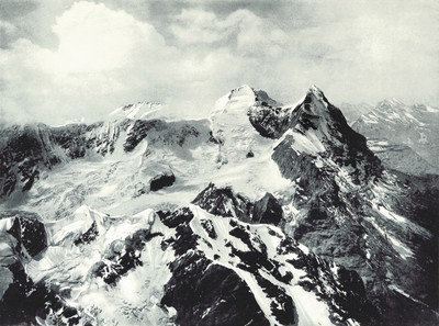 Mönch et Eiger vus du Wetterhorn par Theodor Wundt en 1898 Mönch et Eiger vus du Wetterhorn par Theodor Wundt en 1898