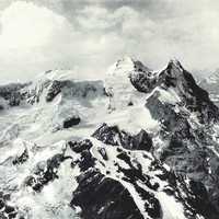 Mönch et Eiger vus du Wetterhorn par Theodor Wundt en 1898