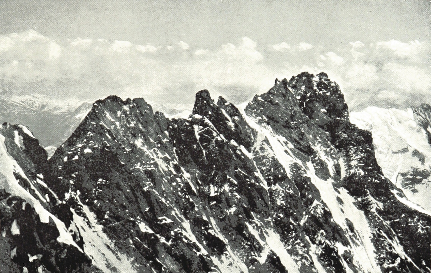 Lauteraarhorn vu du Schreckhorn par Theodor Wundt en 1898