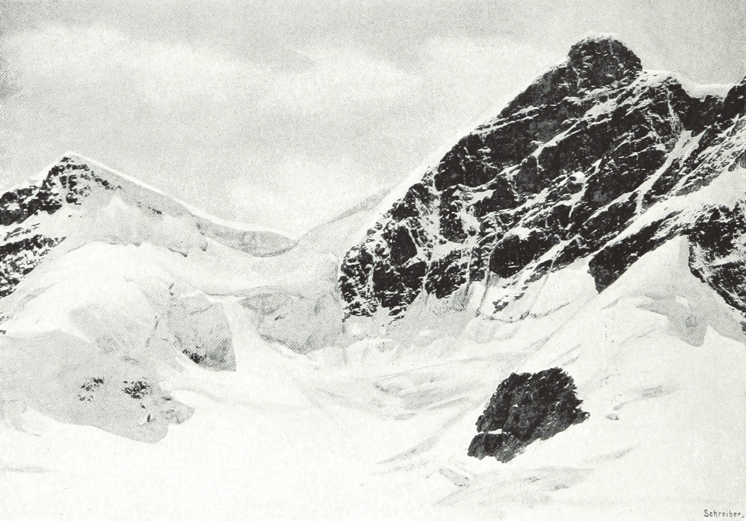 Rottalsattel - Jungfrau par Theodor Wundt en 1898
