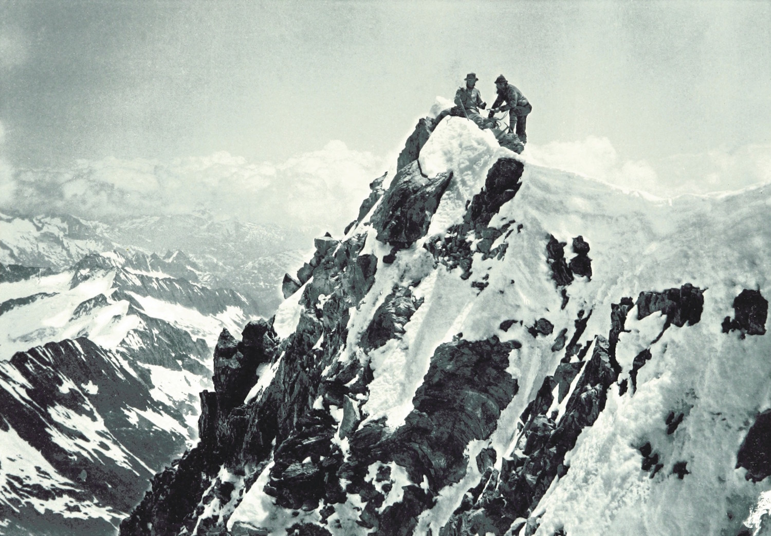 Arête du Schreckhorn par Theodor Wundt en 1898