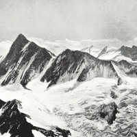 Finsteraarhorn vu du Schreckhorn par Theodore Wundt en 1898