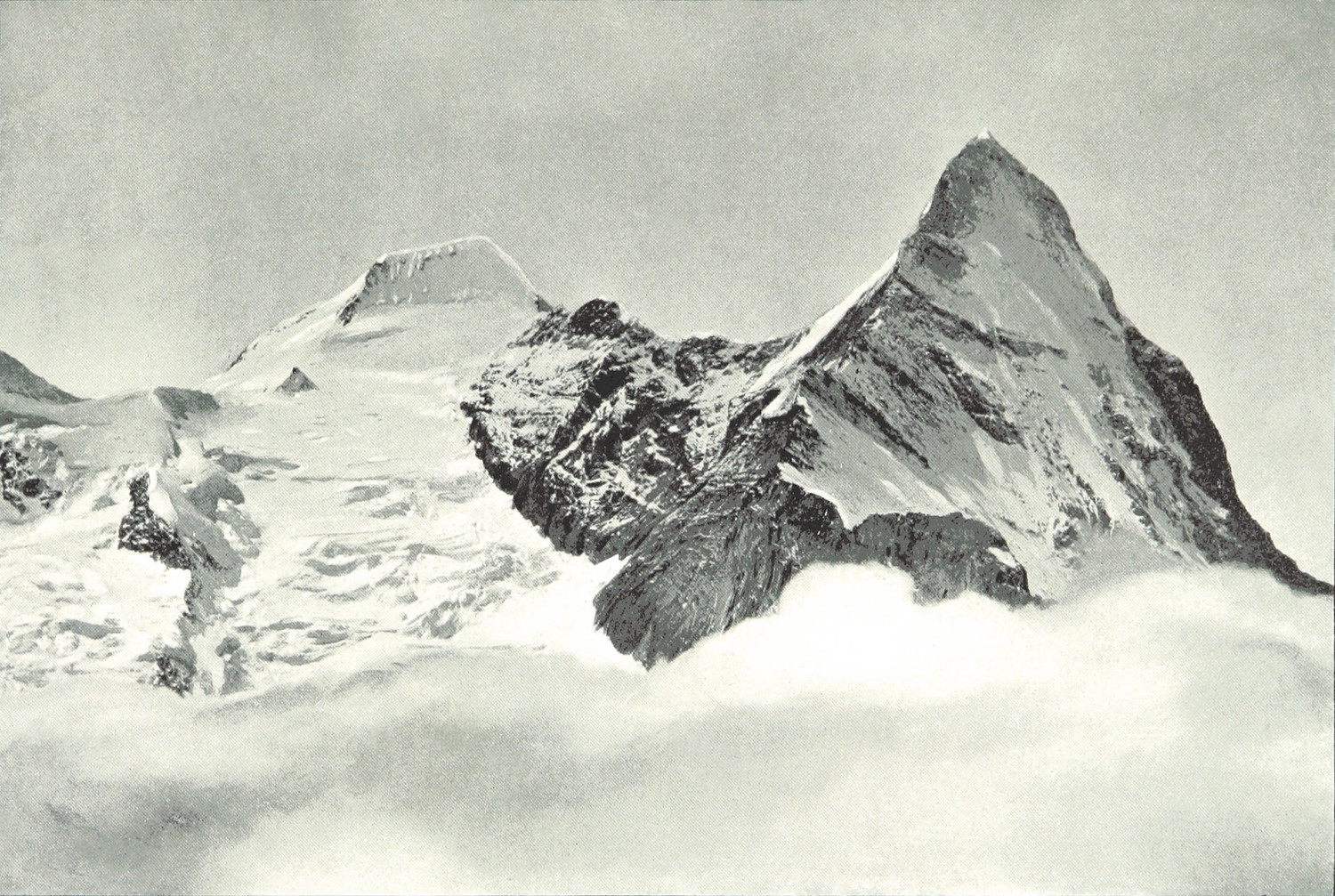 Mönch - Eiger par Theodor Wundt en 1898