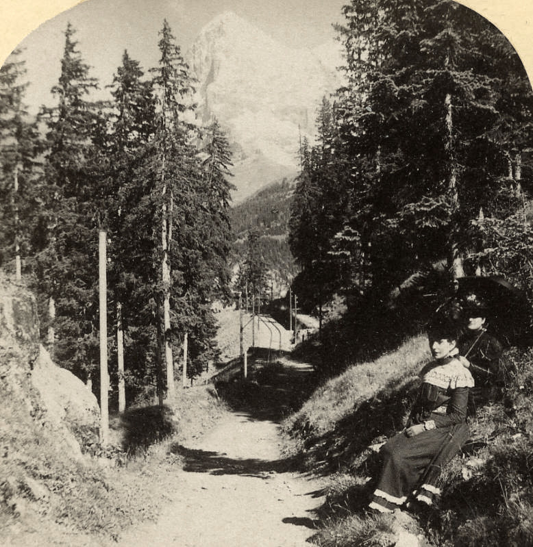 Mürren path, Eiger par Gabler en 1885