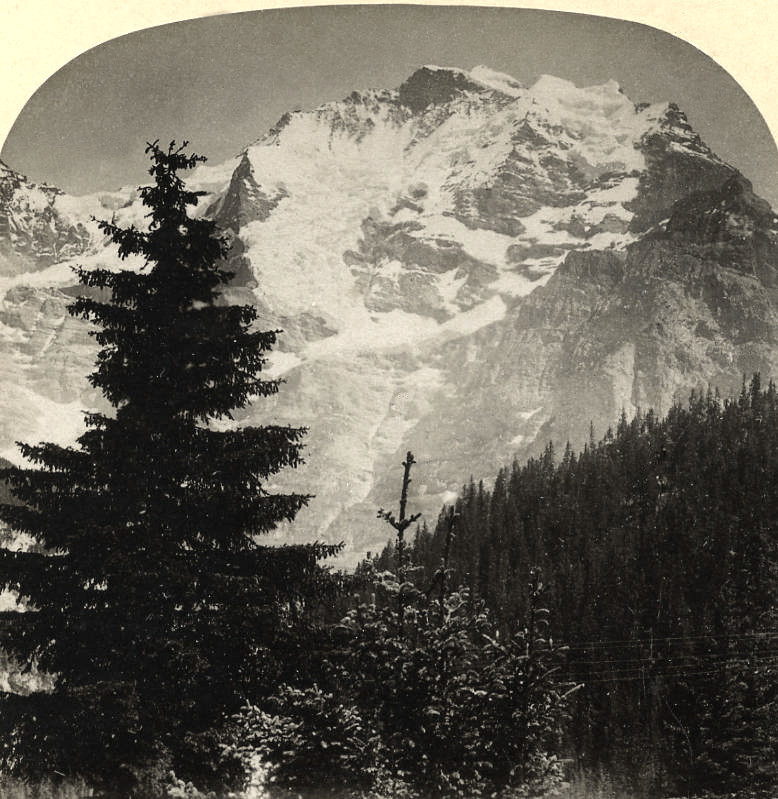 Jungfrau vue de Mürren par Gabler en 1885