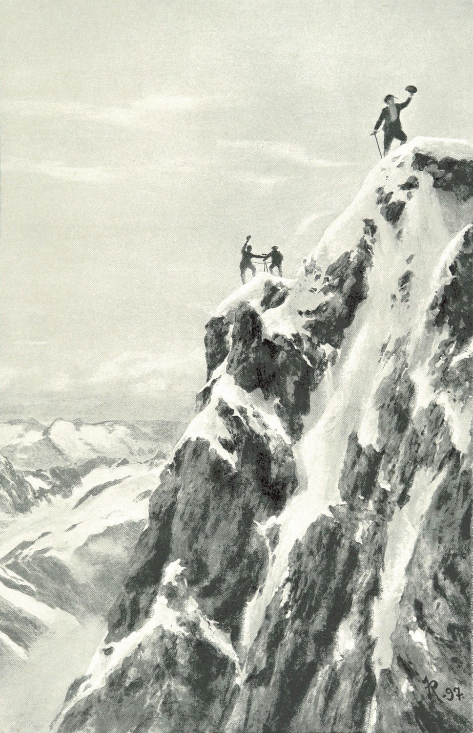 Sommet du Schreckhorn par Theodor Wundt en 1897