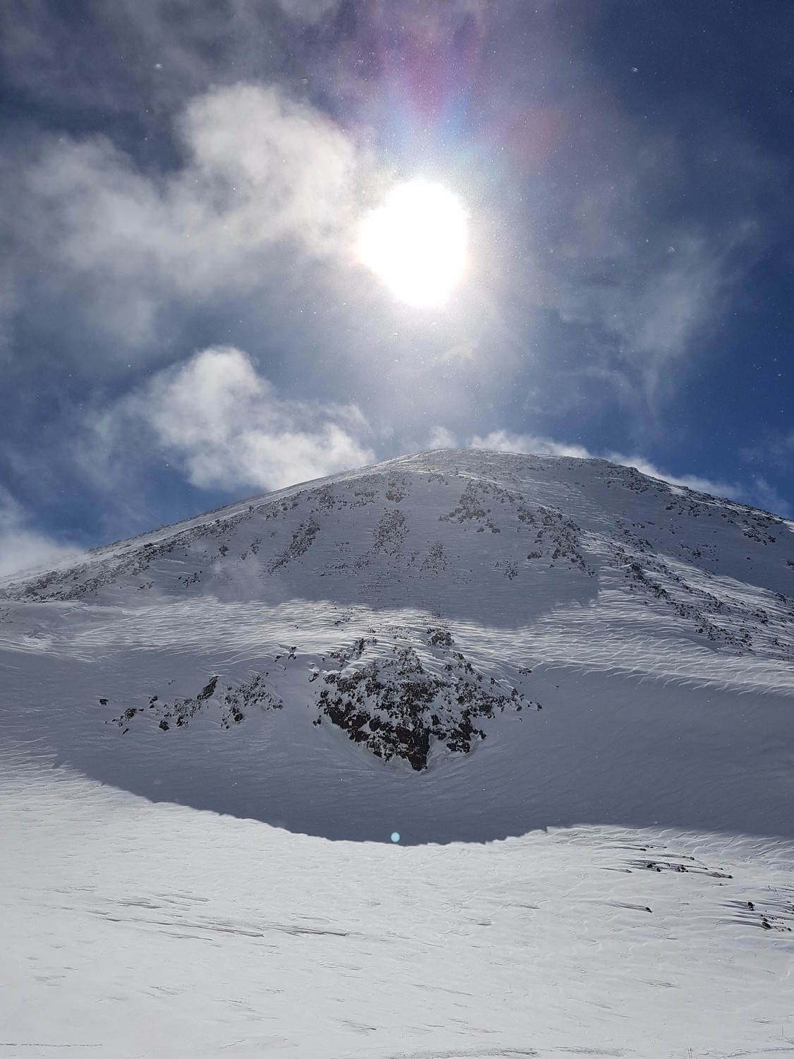 Sommet est depuis le col