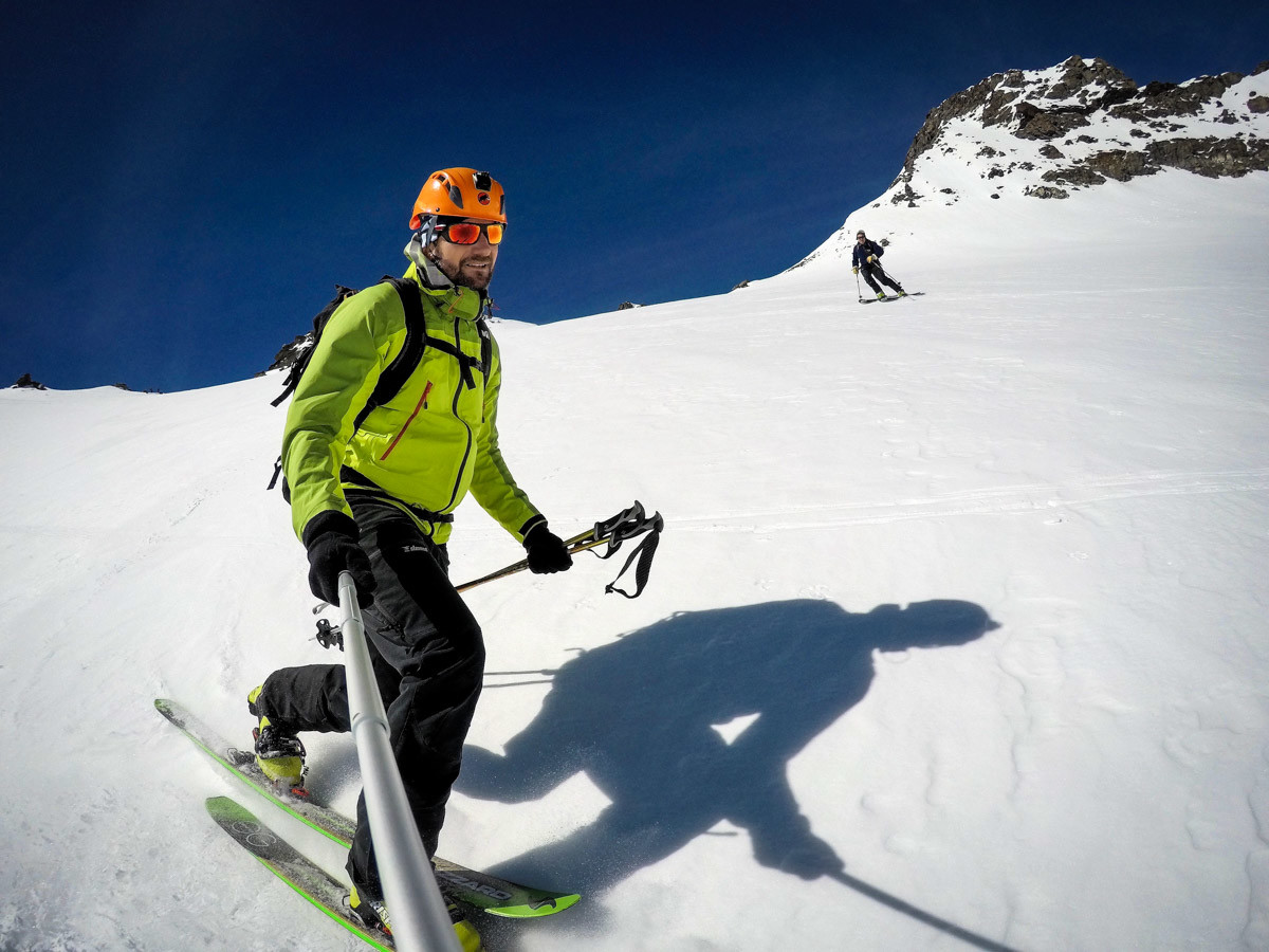 Descente parfaite, du haut en bas.