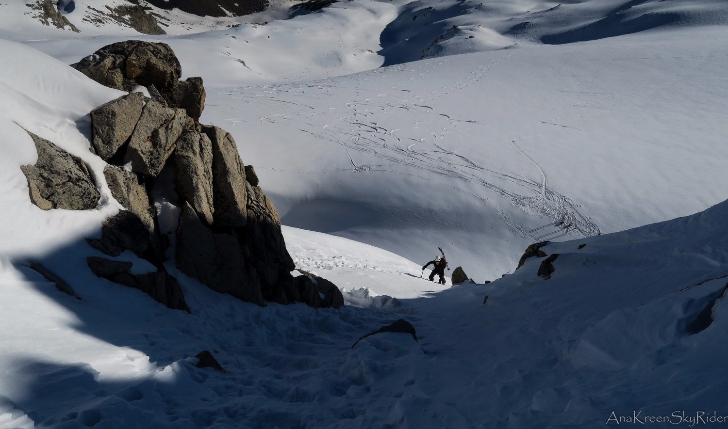Couloir de la Rimaye depuis le haut
