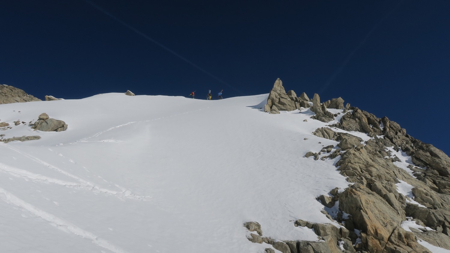 Au moment de rejoindre l'arête