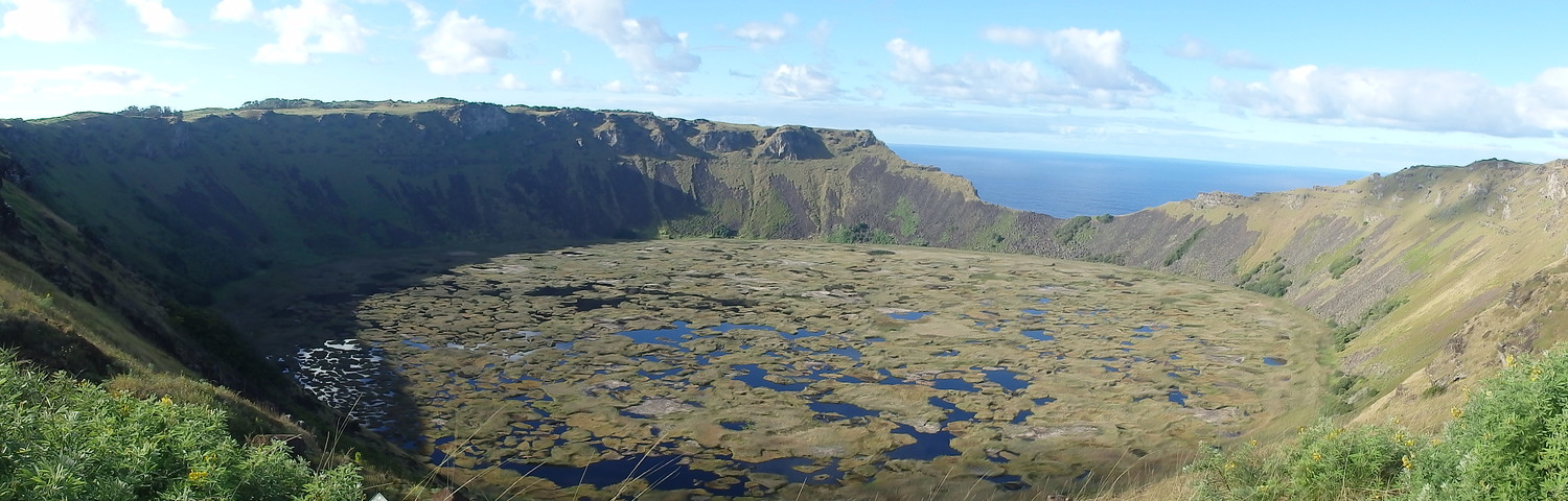 Volcan Rano Kau, Ile de Paques : 410 m !