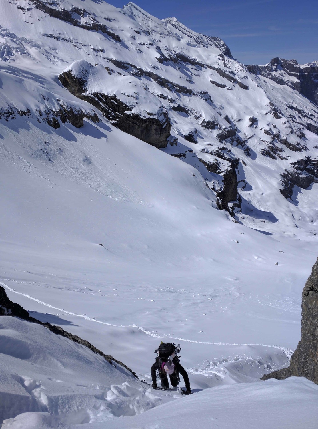 the schort passage to the saddle 2703m of hochturli