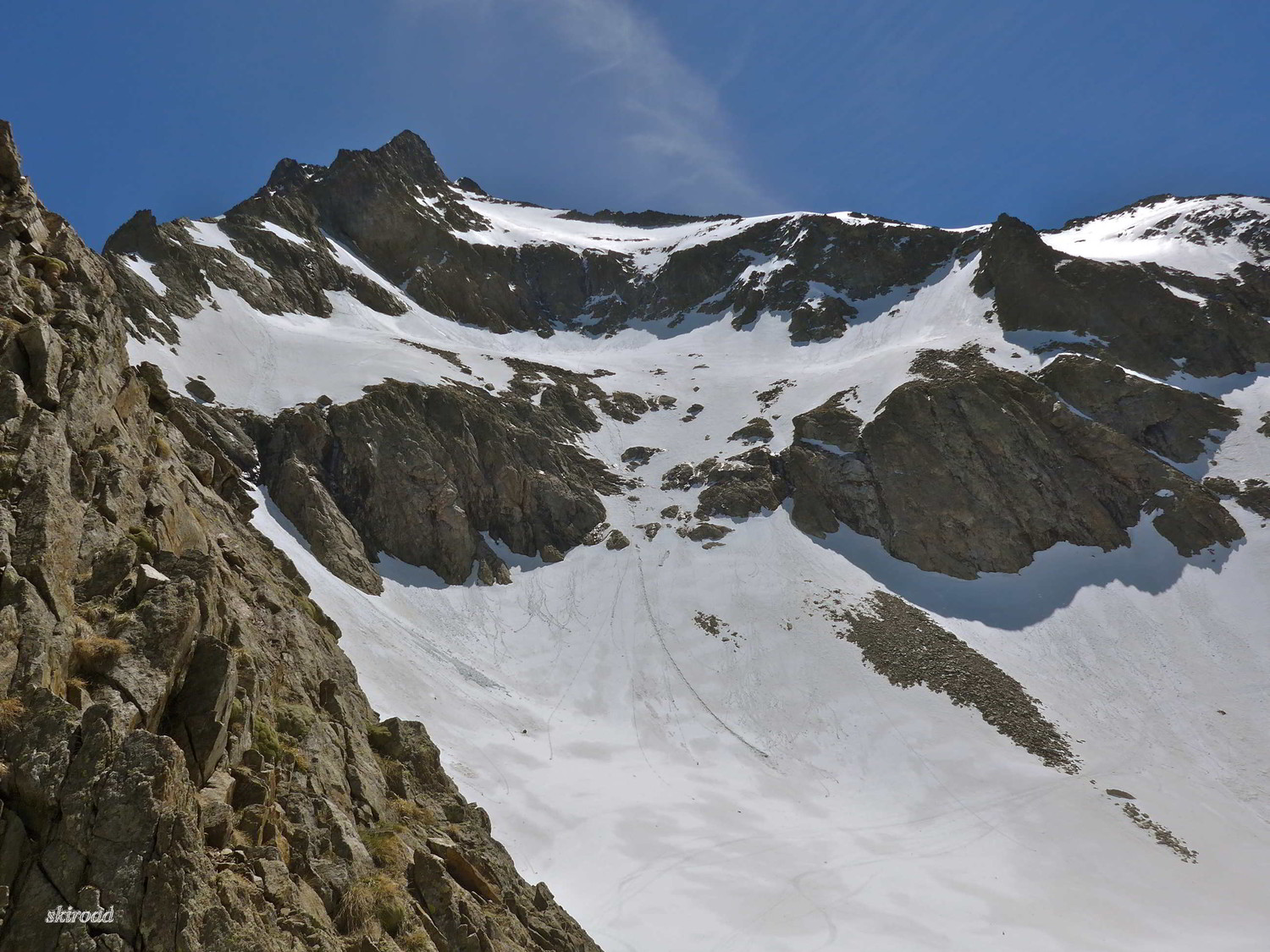 Versant NW du Gélas.