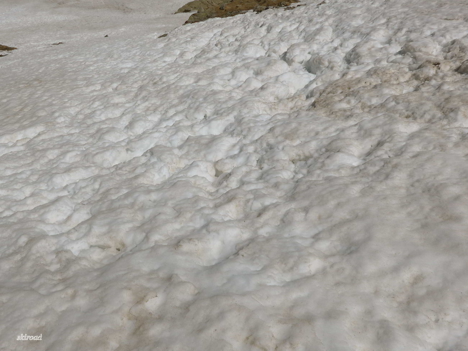 Neige boursouflée où l'on s'enfonce énormément.