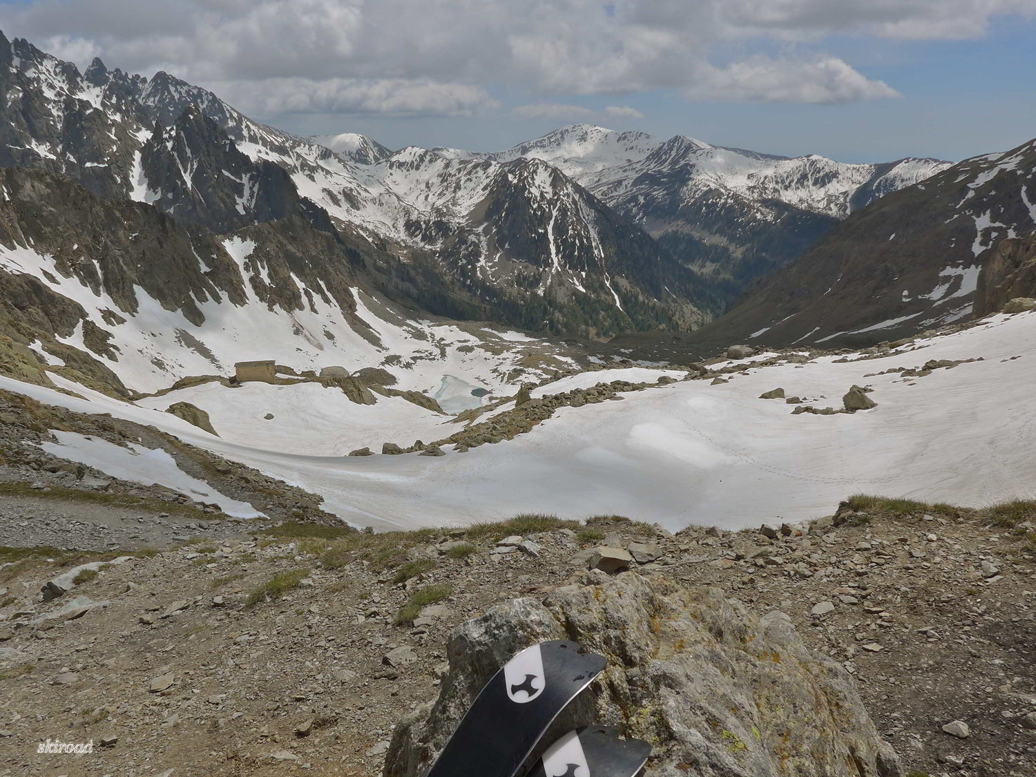 Le versant Français vue du Col de Fenestre.