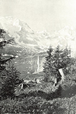 Grosshorn, Breithorn, Schmadribachfall par Theodor Wundt en 1898