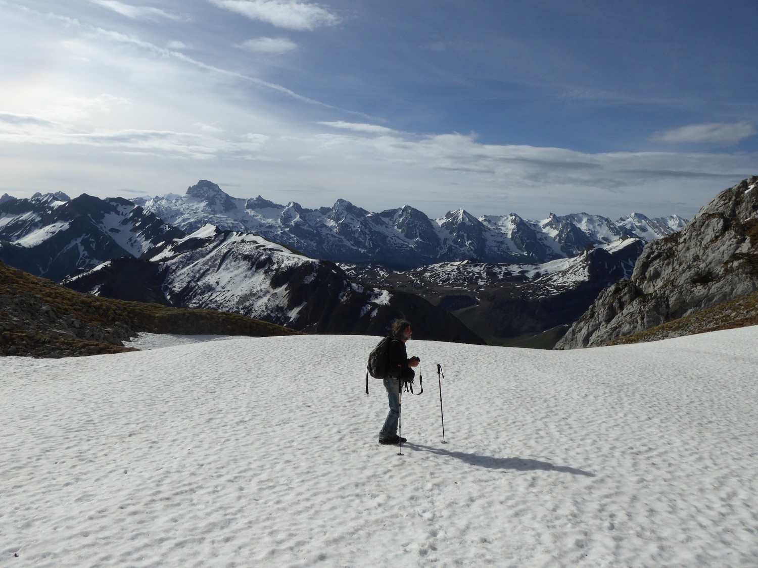 vue vers la chaîne des Aravis - Tour du Jalouvre