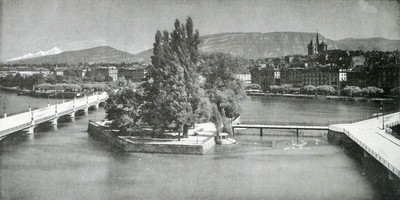 Le Rhône, le Salève, Genève par Wehrli Le Rhône, le Salève, Genève par Wehrli