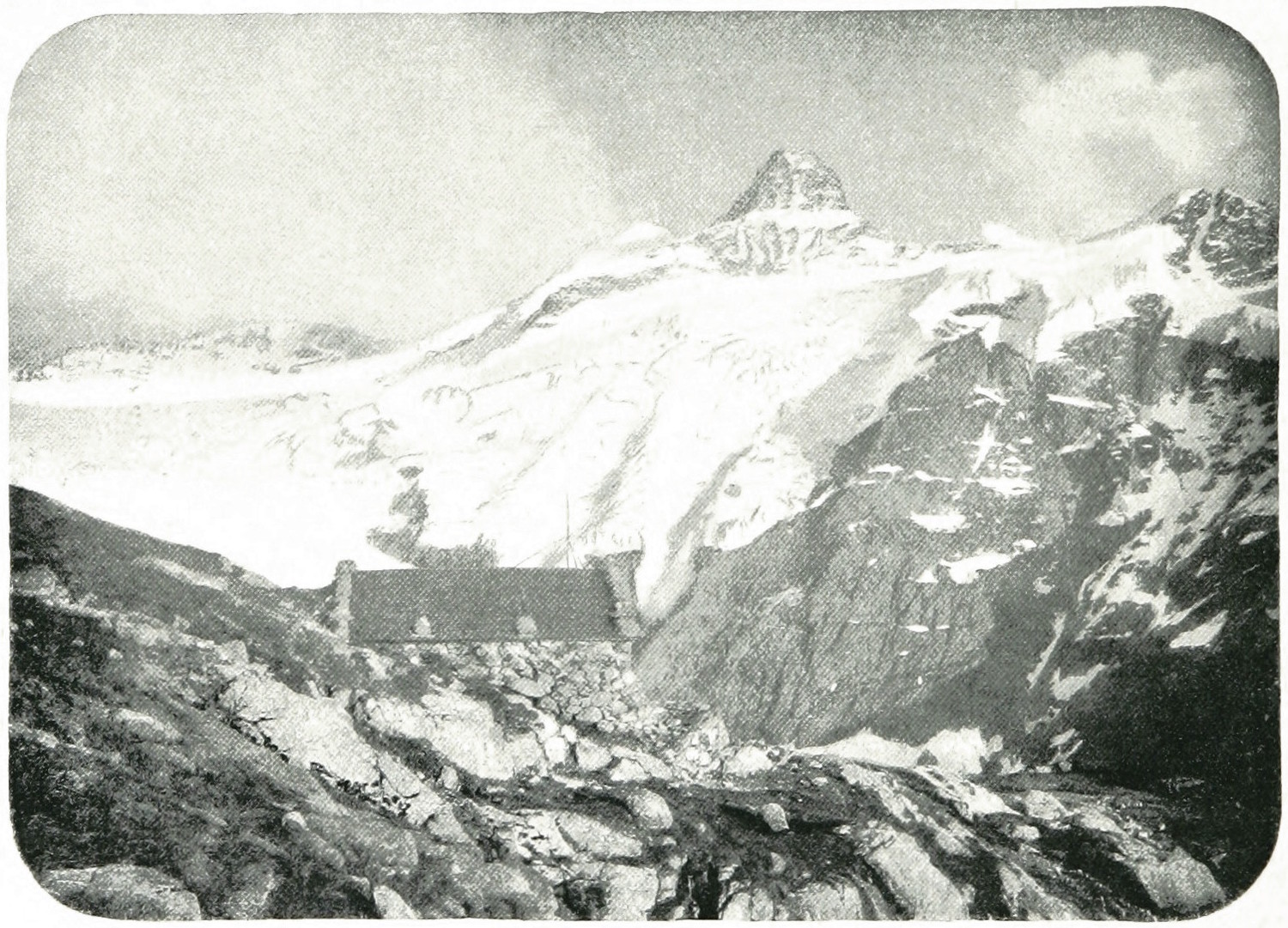 Cabane Gleckstein et Klein Schreckhorn par Theodor Wundt, 1898