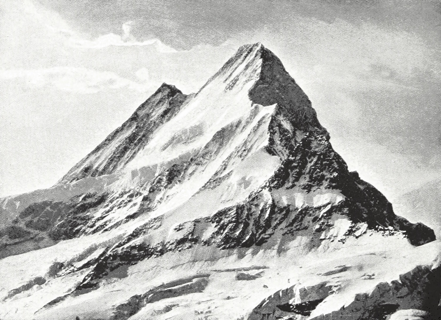 Schreckhorn par Theodor Wundt, 1898