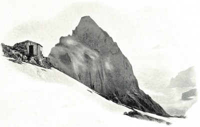 Gstellihorn et Cabanne Dossen par Wundt en 1898
