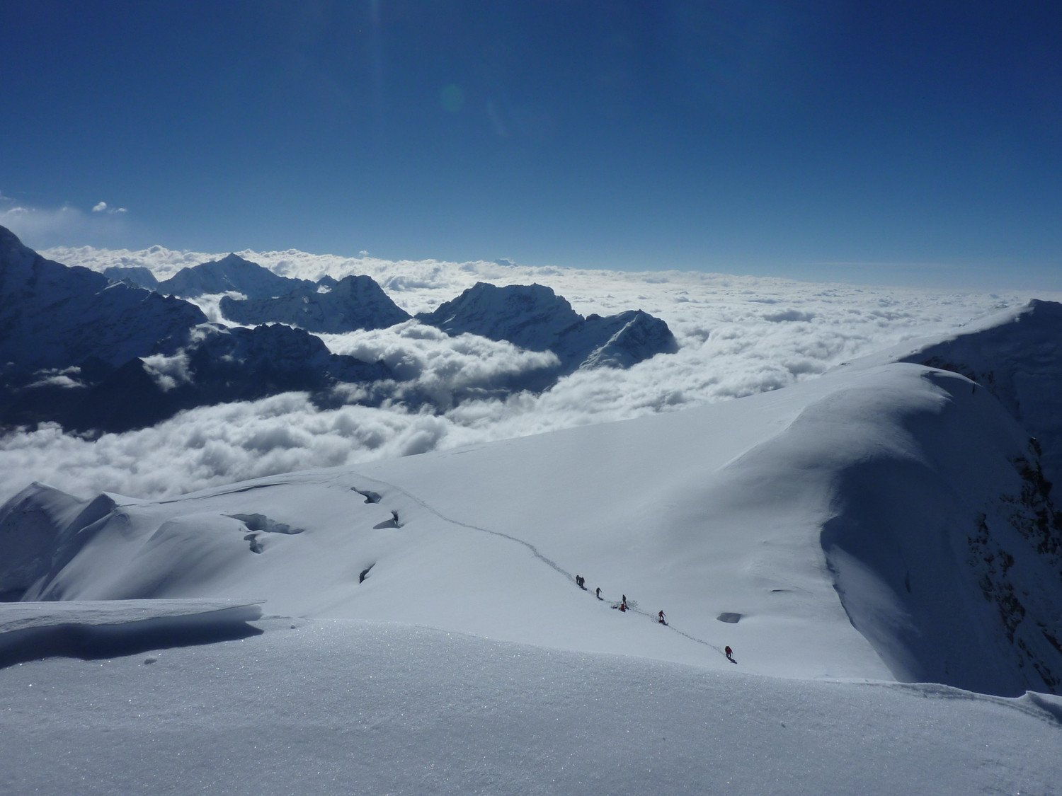 Sous le sommet du Mera Peak