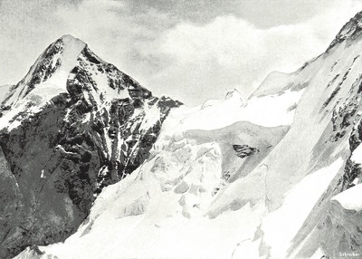 Mönch - Jungfraujoch par Theodore Wundt, 1898 Mönch - Jungfraujoch par Theodore Wundt, 1898