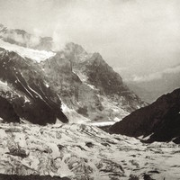 Arête est de l'Eiger vue du Glacier Inférieur de Grindelwald par Theodore Wundt