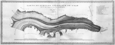 Glacier Unteraar, relevés d'Agassiz