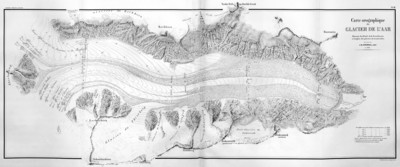 Glacier Unteraar, relevés d'Agassiz