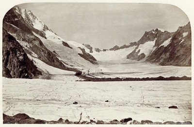 Glacier inférieur de l'Aar par Ernest Edwards en 1866