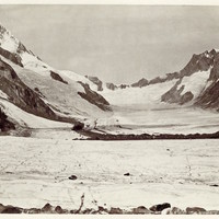 Glacier inférieur de l'Aar par Ernest Edwards en 1866