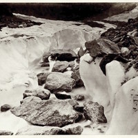 Eissmeer, torrent de fonte en surface par Ernest Edwards en 1866