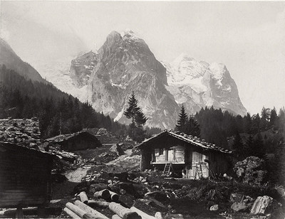 Chalets a Rosenlaui par Charles Soulier en 1860 Chalets a Rosenlaui par Charles Soulier en 1860