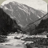 Vallee de Lauterbrunnen, vue vers le  Schynige Platte par Braun en 1860
