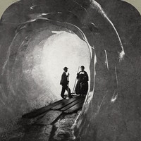 Grindelwald, grotte de glace par Braun en 1863