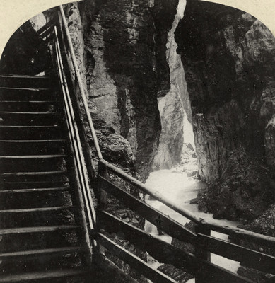 Grindewald, Gletscherschlucht par Gabler en 1885 Grindewald, Gletscherschlucht par Gabler en 1885