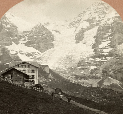 Wengernalp, Eigergletscher, Mönch, par Jullien en 1885 Wengernalp, Eigergletscher, Mönch, par Jullien en 1885