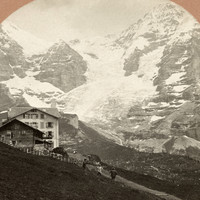Wengernalp, Eigergletscher, Mönch, par Jullien en 1885