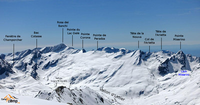 Haut Vallon d'Urtier panorama depuis Penne Blanche Haut Vallon d'Urtier panorama depuis Penne Blanche